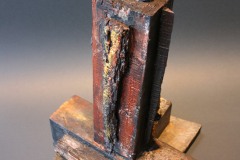 Olasz Attila A végtelen tengelye 2018 fa, festék