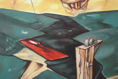 Olasz Attila Fölötte 2017 olaj vászon 60 x 60 cm