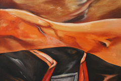 Olasz Attila Megtévesztő irányok 2017 olaj vászon 60  x 60 cm