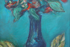 Olasz Attila Türkiz csendélet 2016 akril lemez 40 x 30 cm k